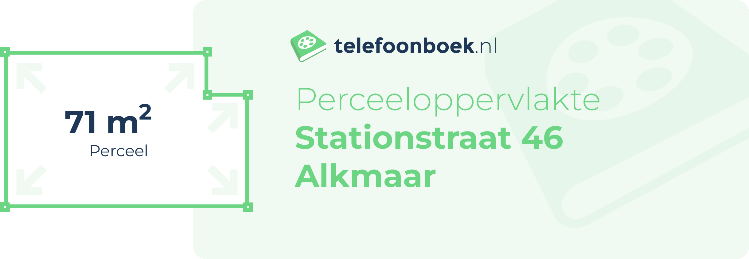 Perceeloppervlakte Stationstraat 46 Alkmaar