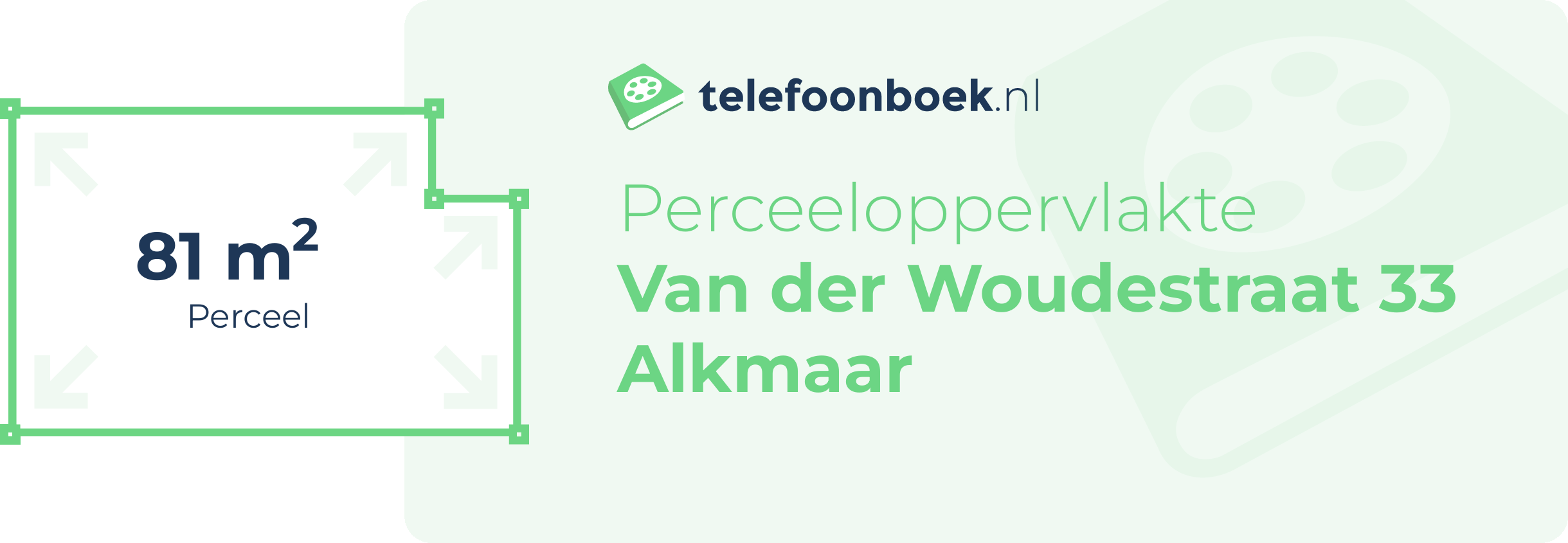 Perceeloppervlakte Van Der Woudestraat 33 Alkmaar