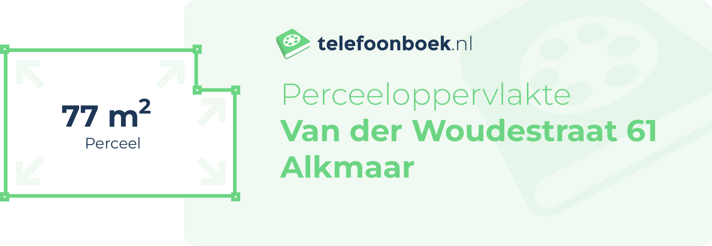 Perceeloppervlakte Van Der Woudestraat 61 Alkmaar