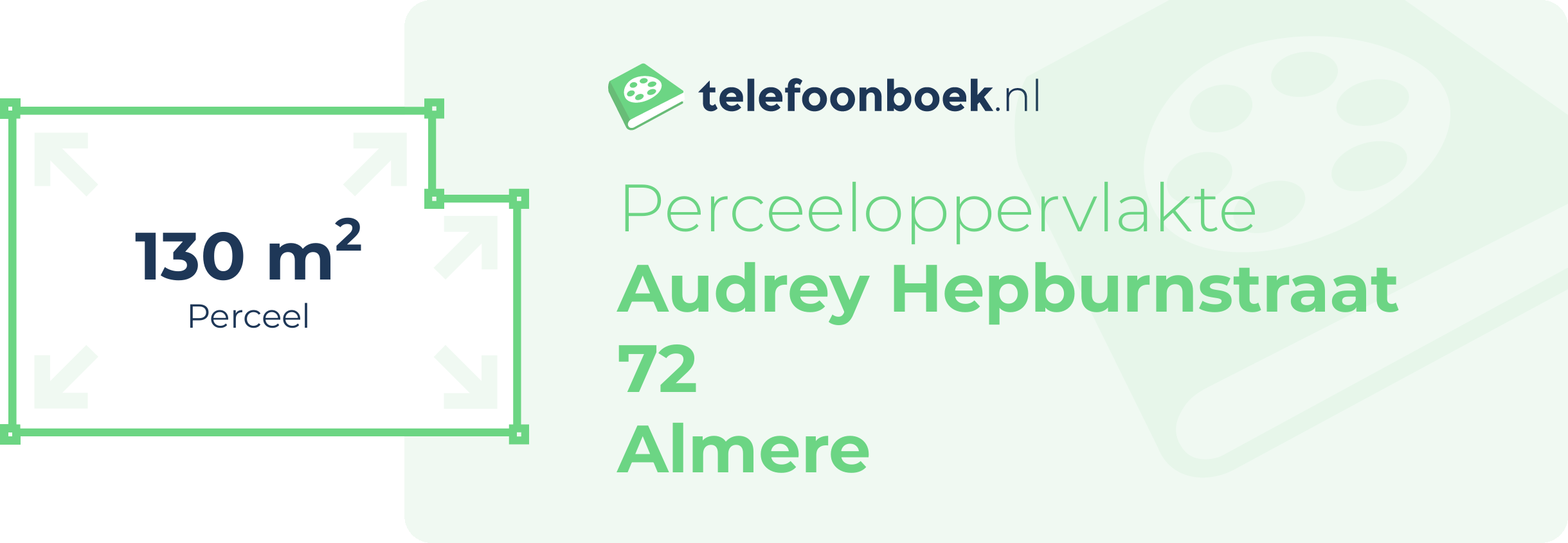 Perceeloppervlakte Audrey Hepburnstraat 72 Almere