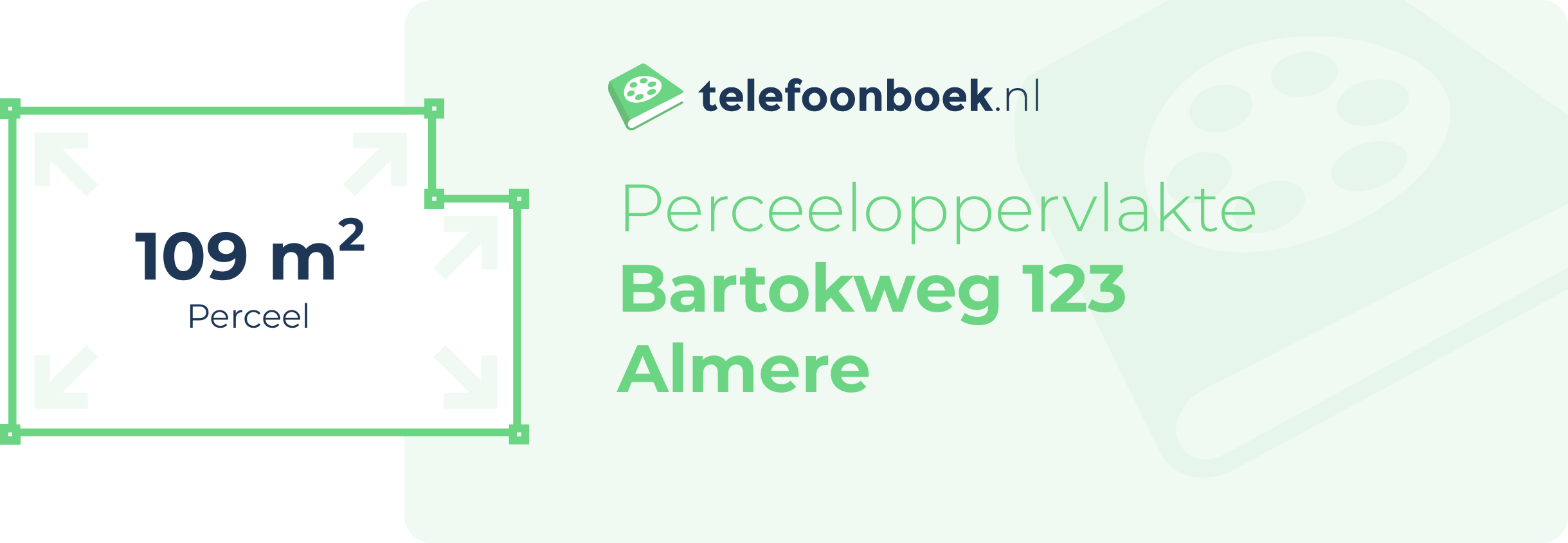 Perceeloppervlakte Bartokweg 123 Almere