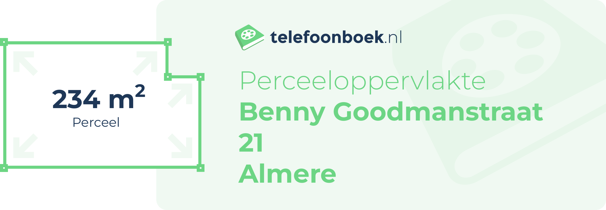Perceeloppervlakte Benny Goodmanstraat 21 Almere