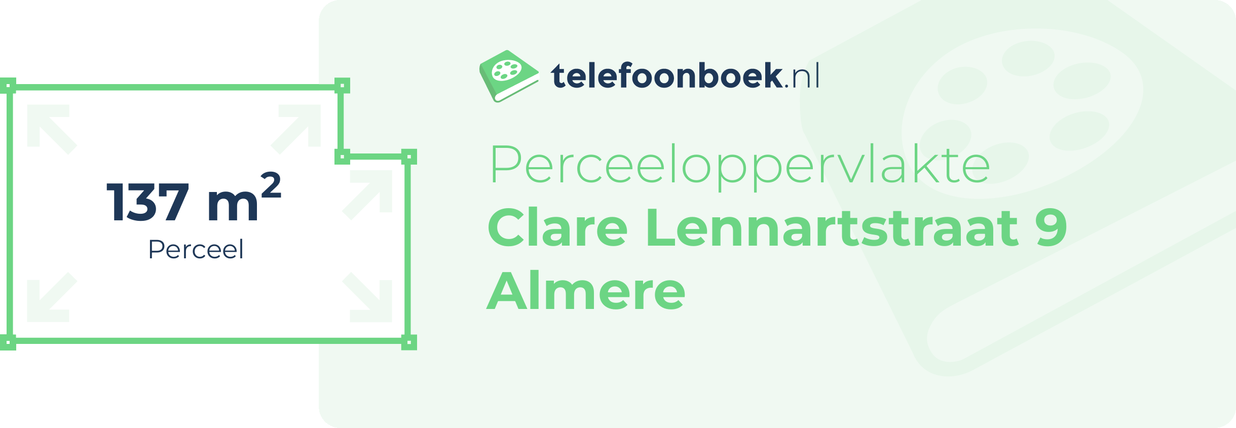 Perceeloppervlakte Clare Lennartstraat 9 Almere