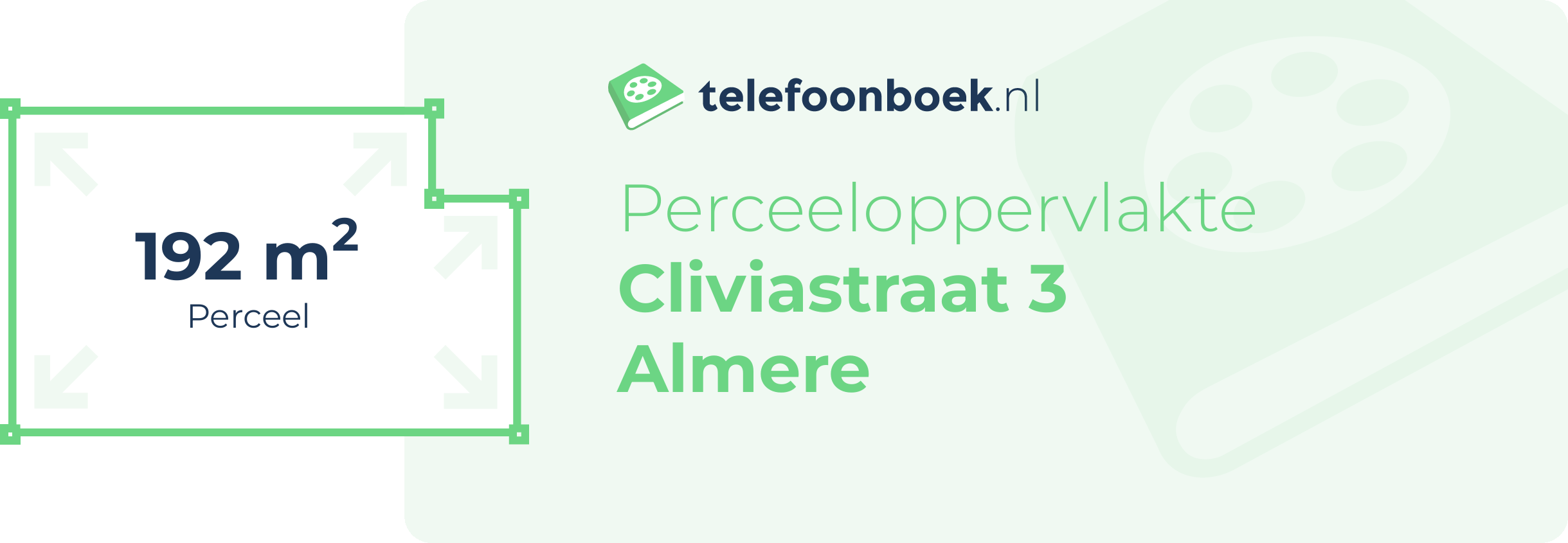 Perceeloppervlakte Cliviastraat 3 Almere