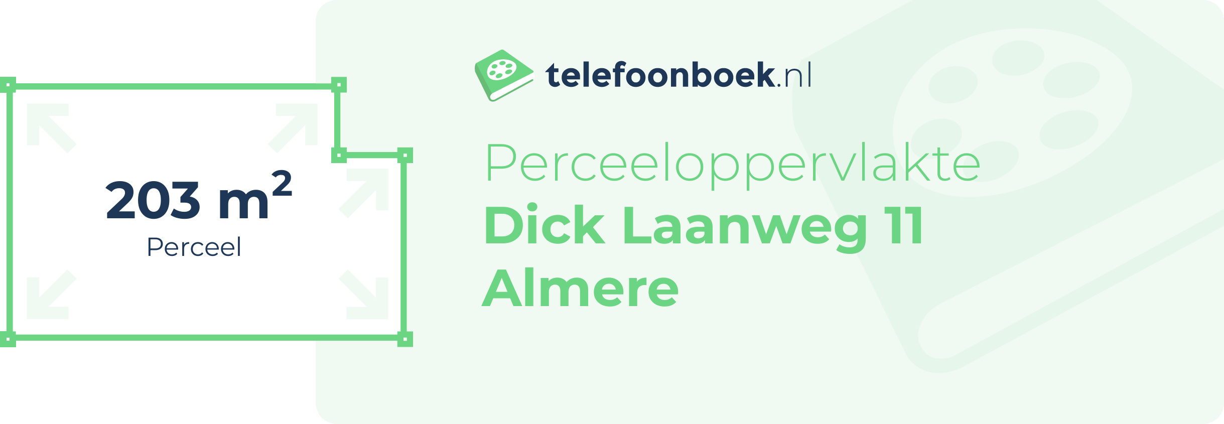 Perceeloppervlakte Dick Laanweg 11 Almere