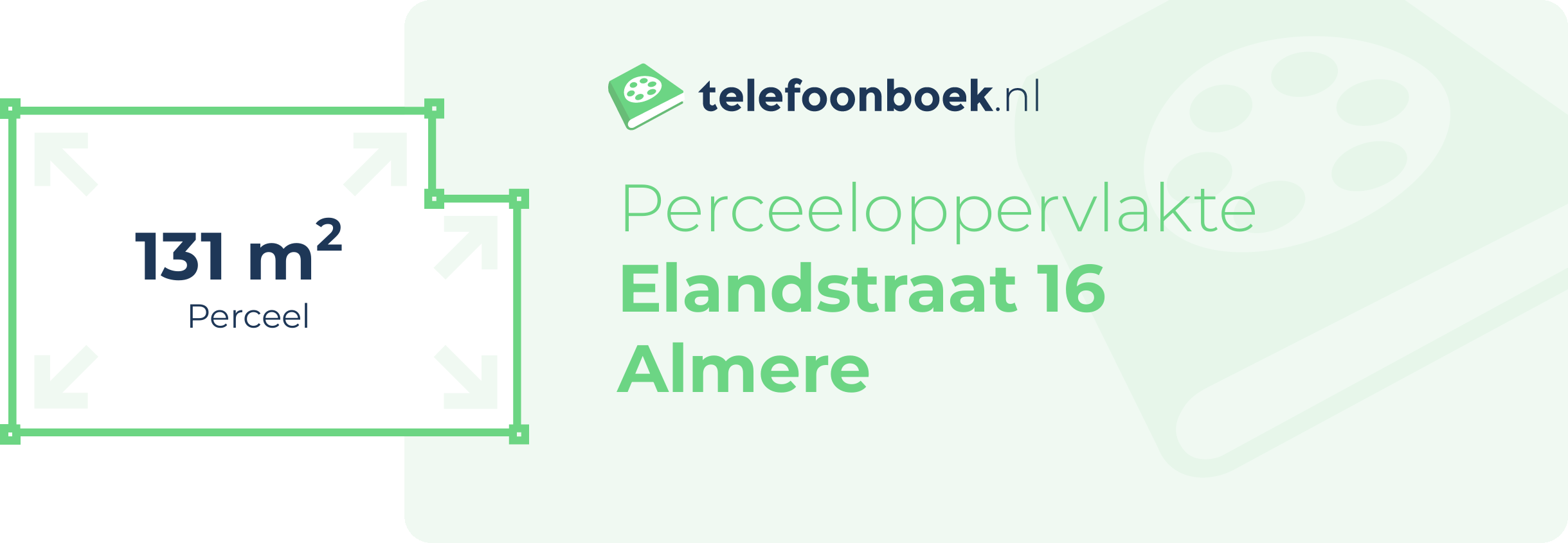 Perceeloppervlakte Elandstraat 16 Almere