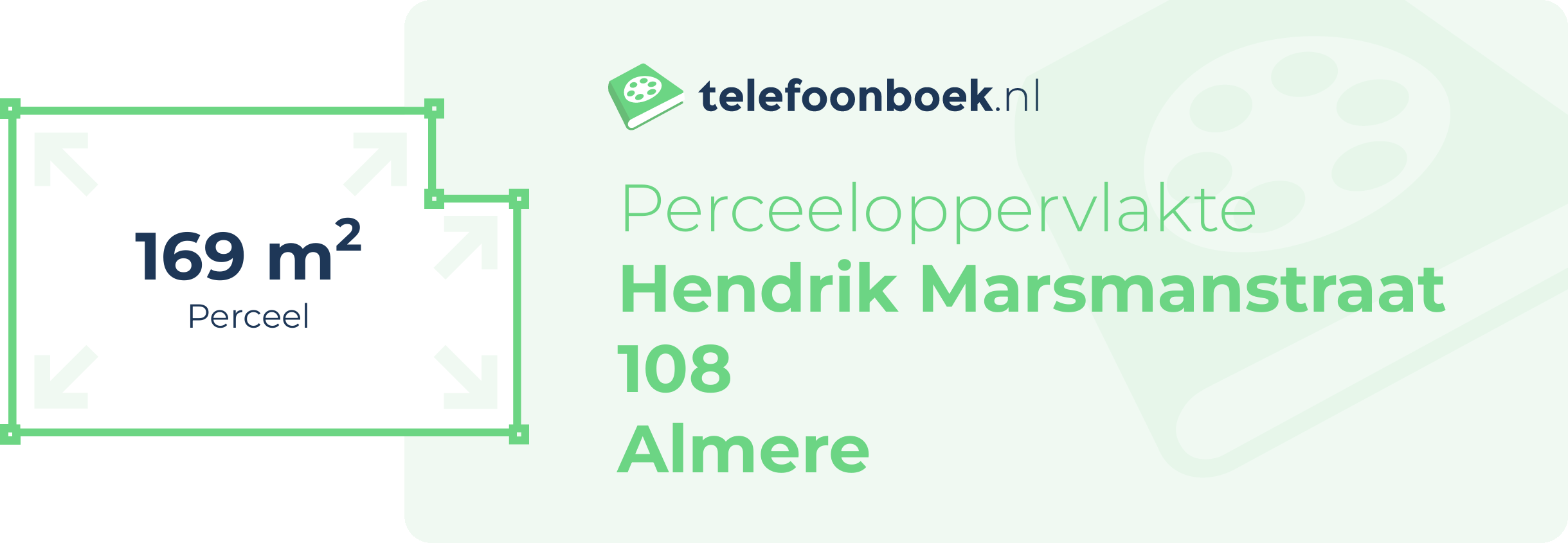 Perceeloppervlakte Hendrik Marsmanstraat 108 Almere
