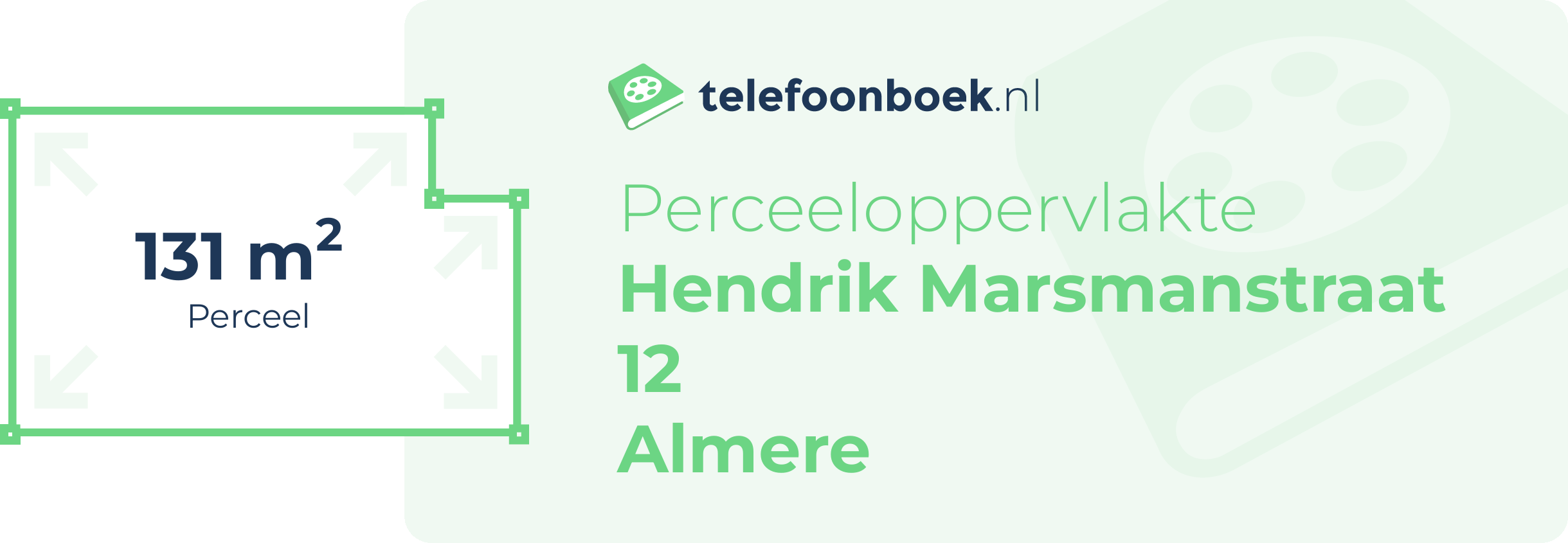 Perceeloppervlakte Hendrik Marsmanstraat 12 Almere