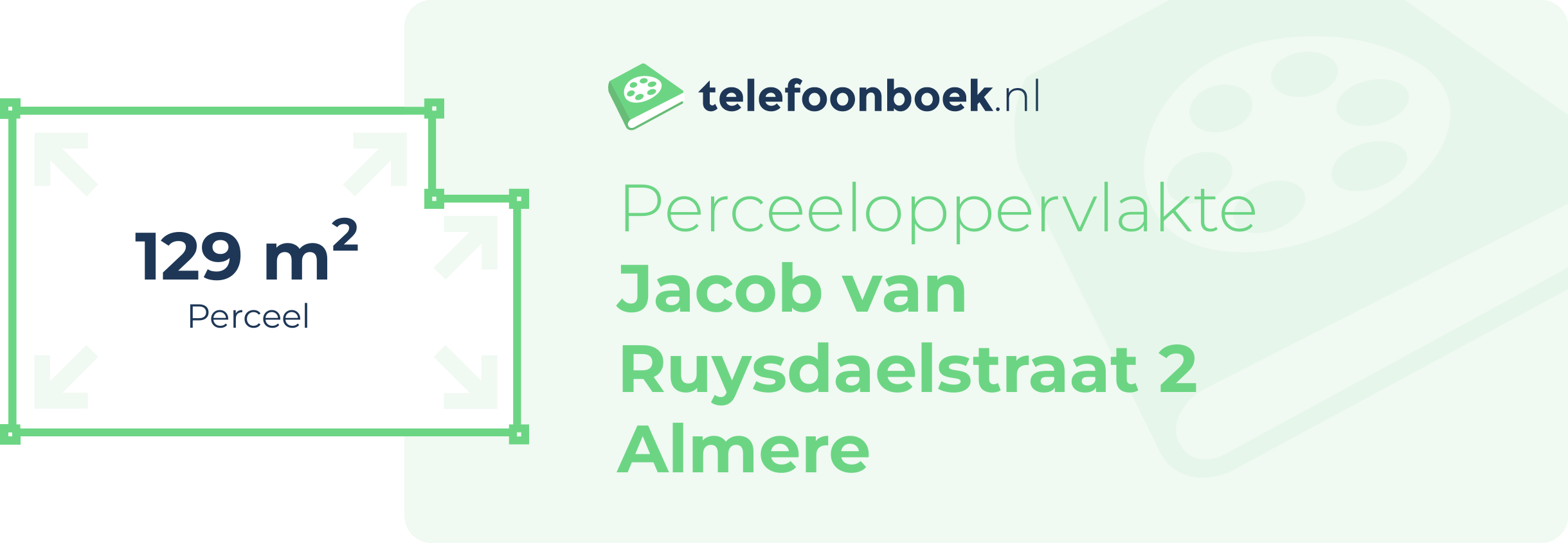 Perceeloppervlakte Jacob Van Ruysdaelstraat 2 Almere