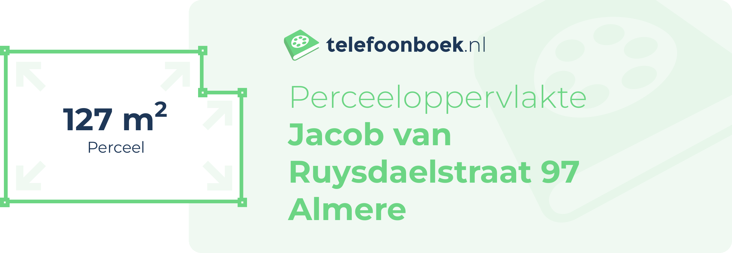 Perceeloppervlakte Jacob Van Ruysdaelstraat 97 Almere