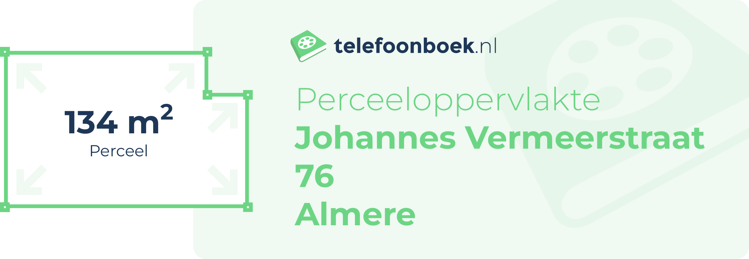 Perceeloppervlakte Johannes Vermeerstraat 76 Almere