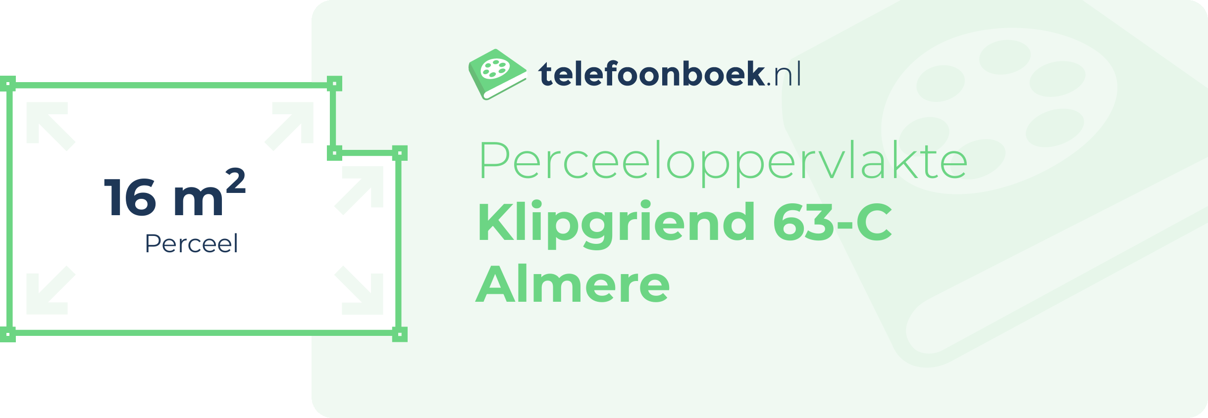 Perceeloppervlakte Klipgriend 63-C Almere