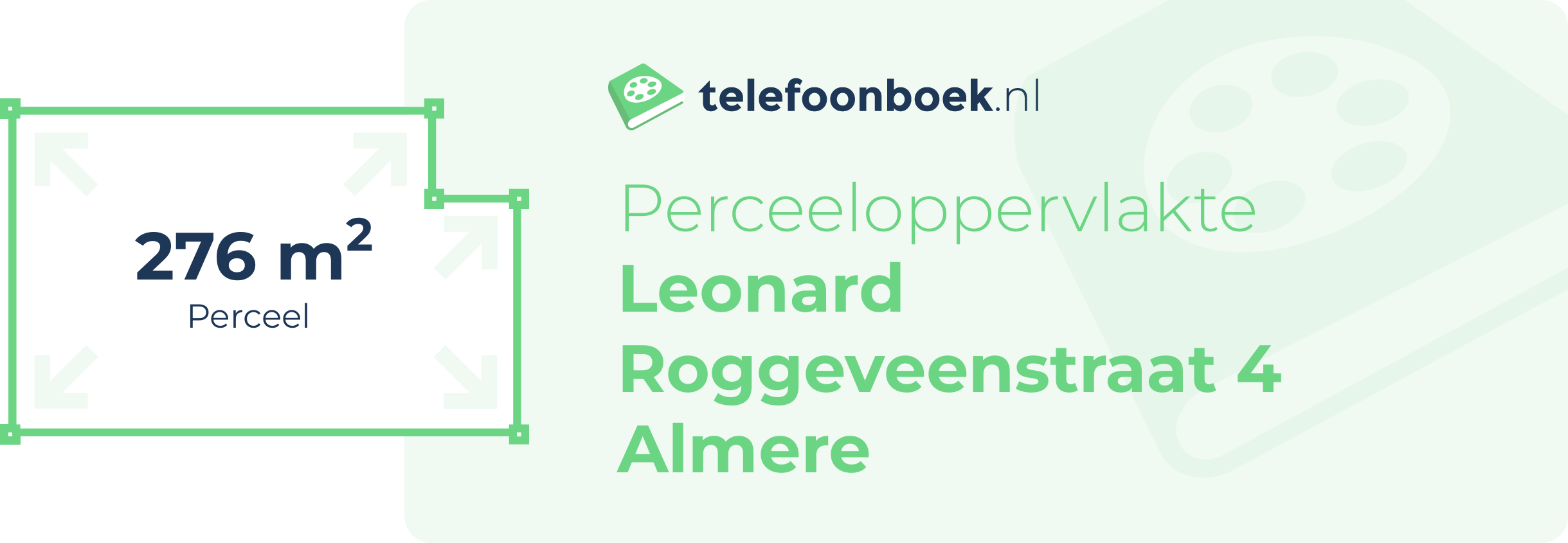 Perceeloppervlakte Leonard Roggeveenstraat 4 Almere