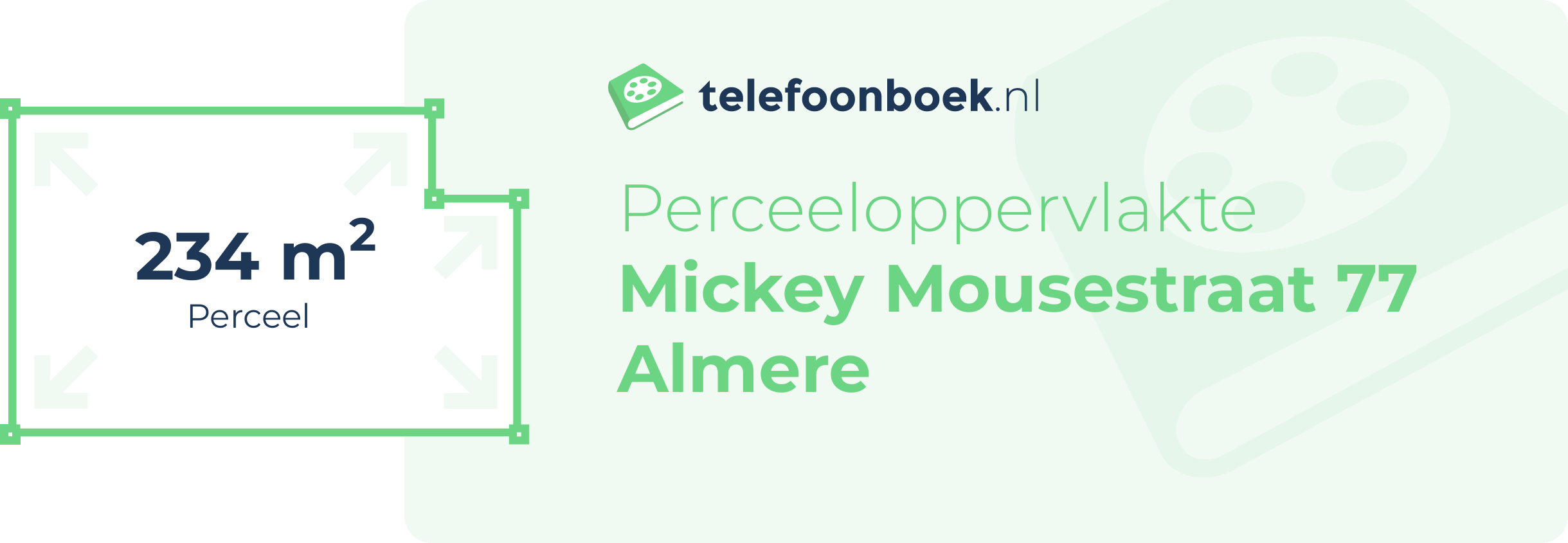 Perceeloppervlakte Mickey Mousestraat 77 Almere