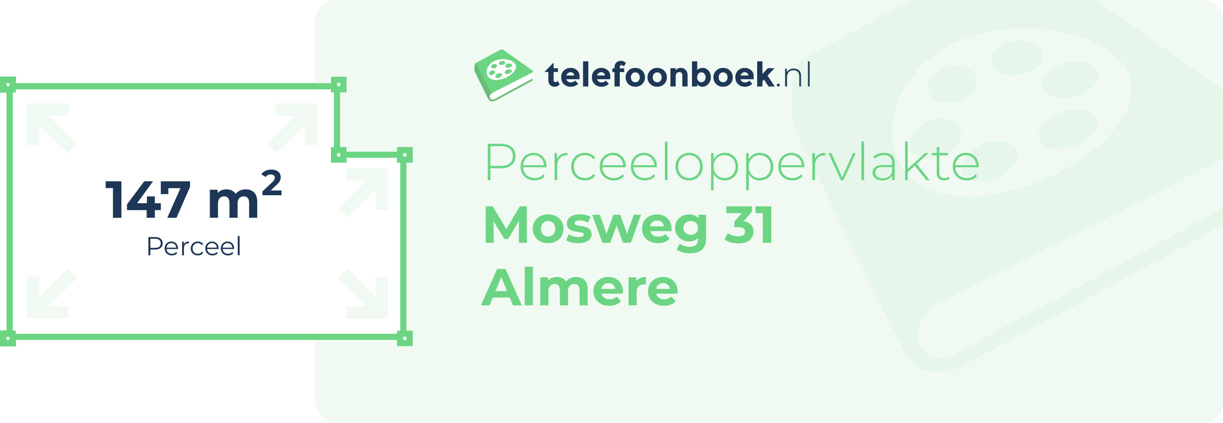 Perceeloppervlakte Mosweg 31 Almere