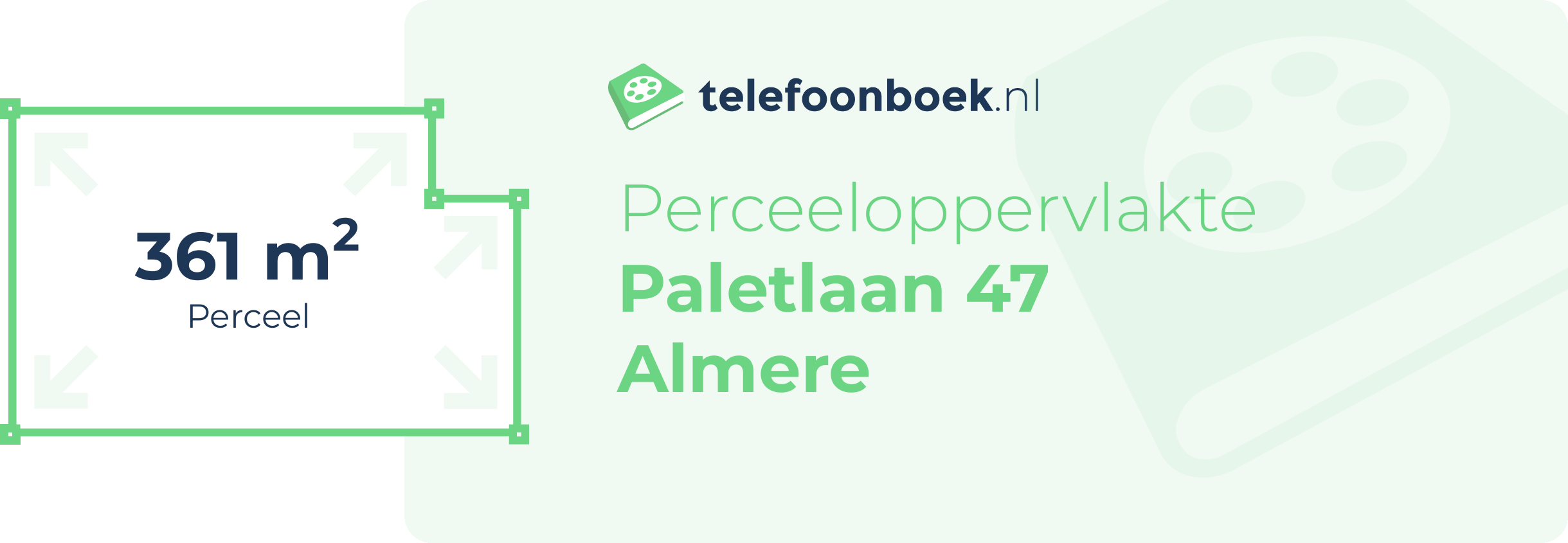 Perceeloppervlakte Paletlaan 47 Almere