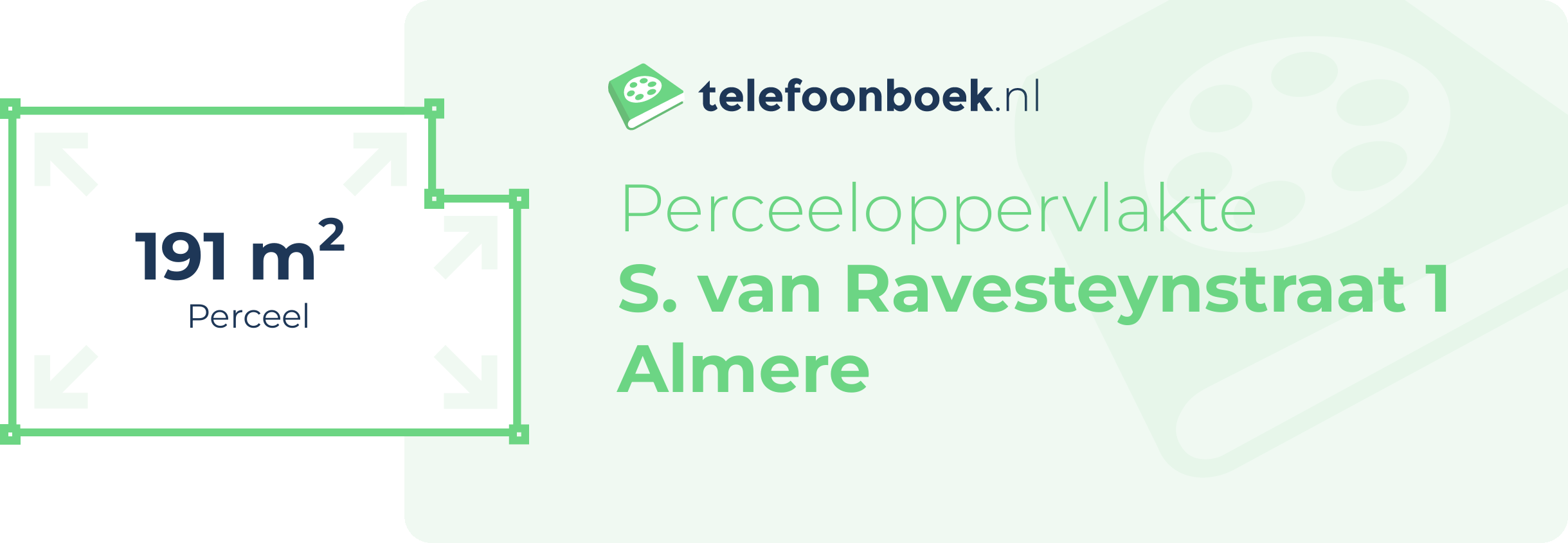 Perceeloppervlakte S. Van Ravesteynstraat 1 Almere