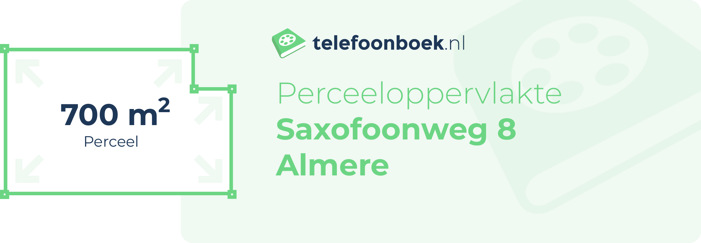 Perceeloppervlakte Saxofoonweg 8 Almere