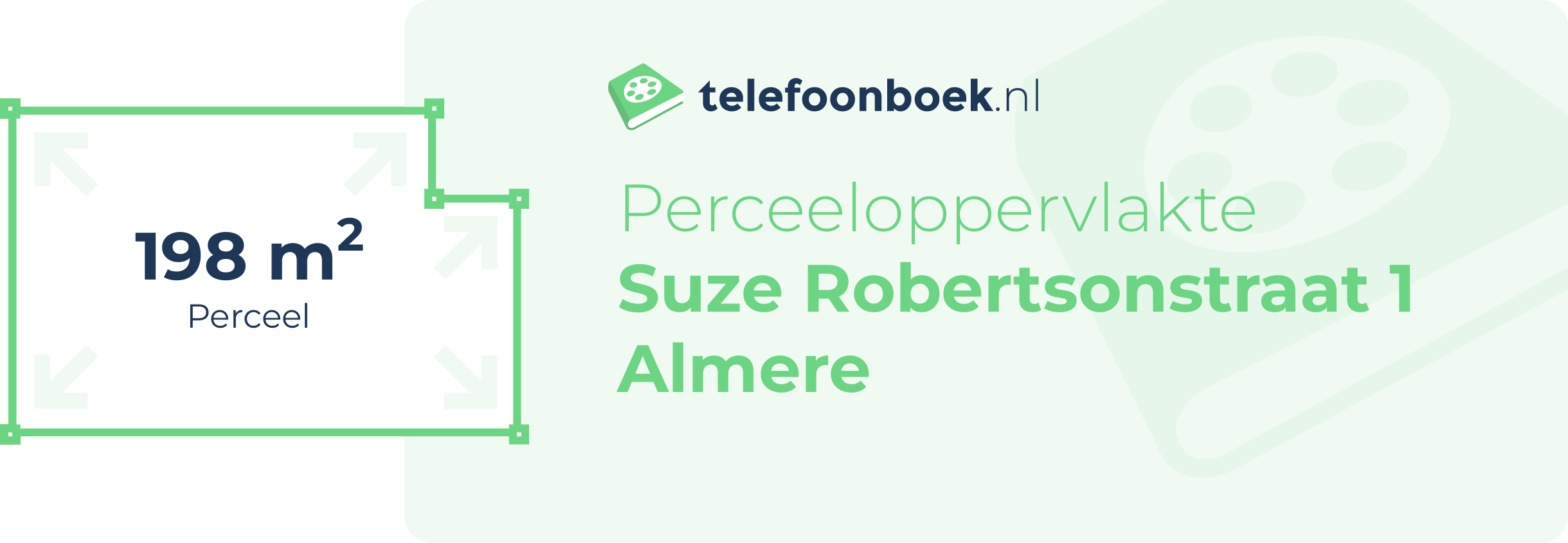 Perceeloppervlakte Suze Robertsonstraat 1 Almere