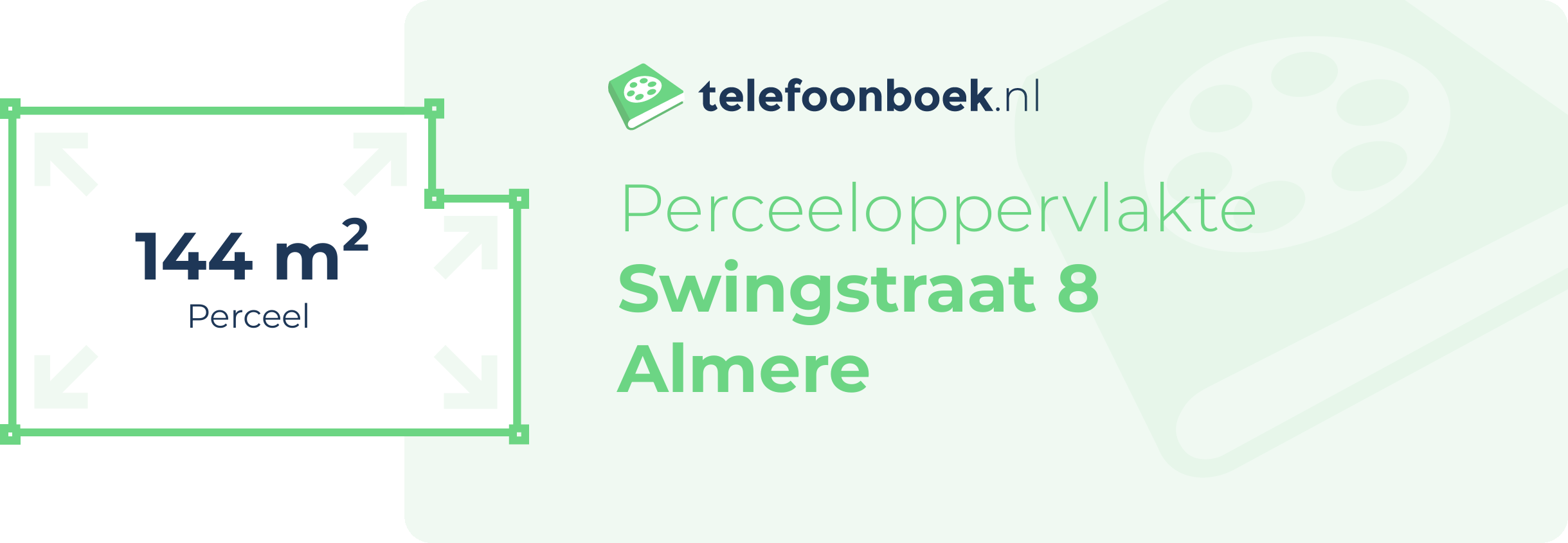 Perceeloppervlakte Swingstraat 8 Almere