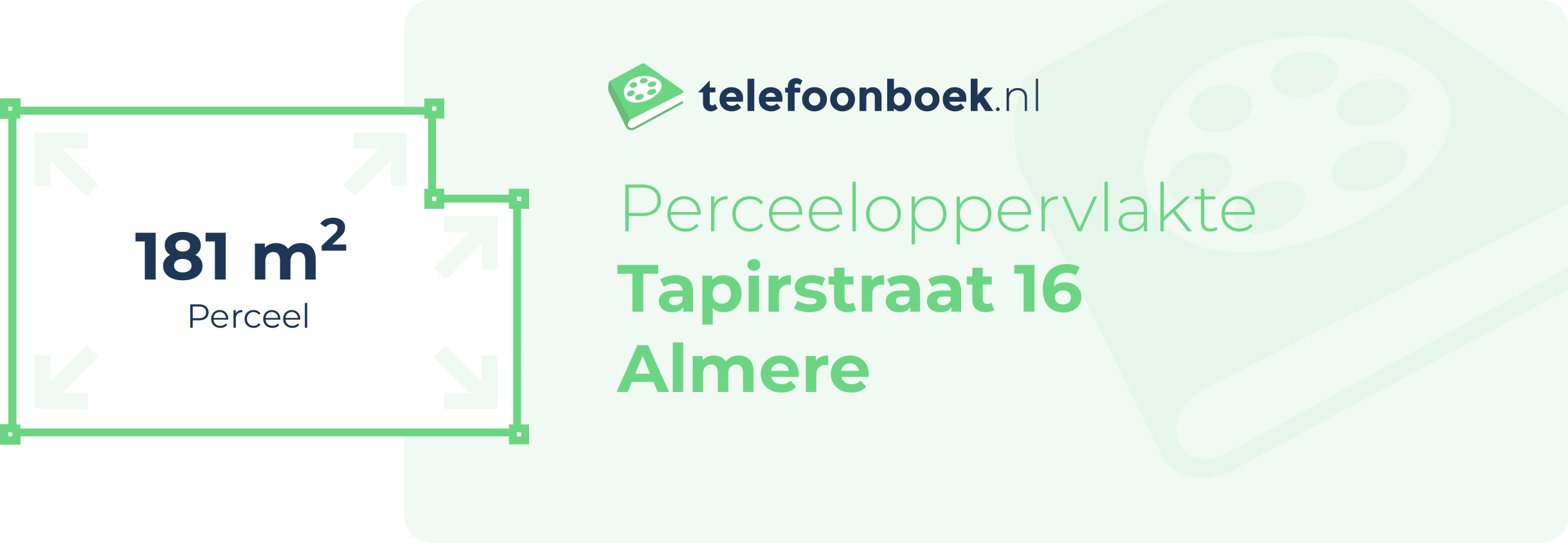 Perceeloppervlakte Tapirstraat 16 Almere