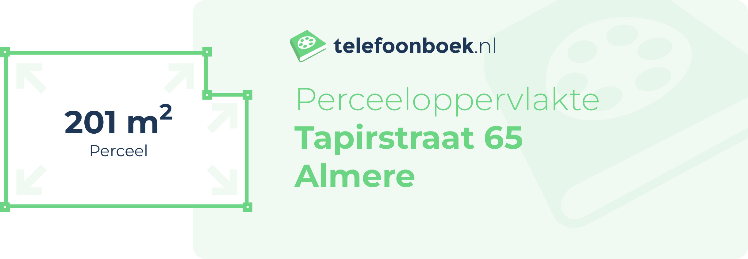 Perceeloppervlakte Tapirstraat 65 Almere