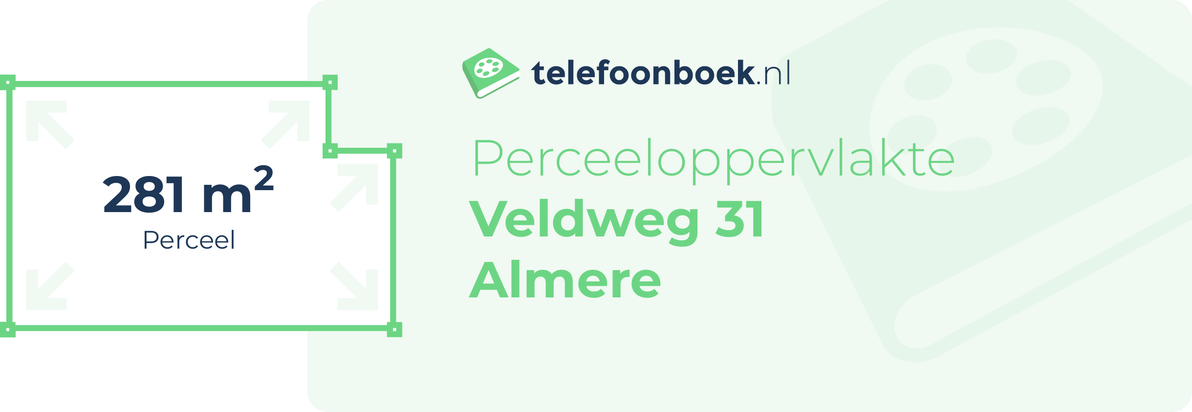Perceeloppervlakte Veldweg 31 Almere