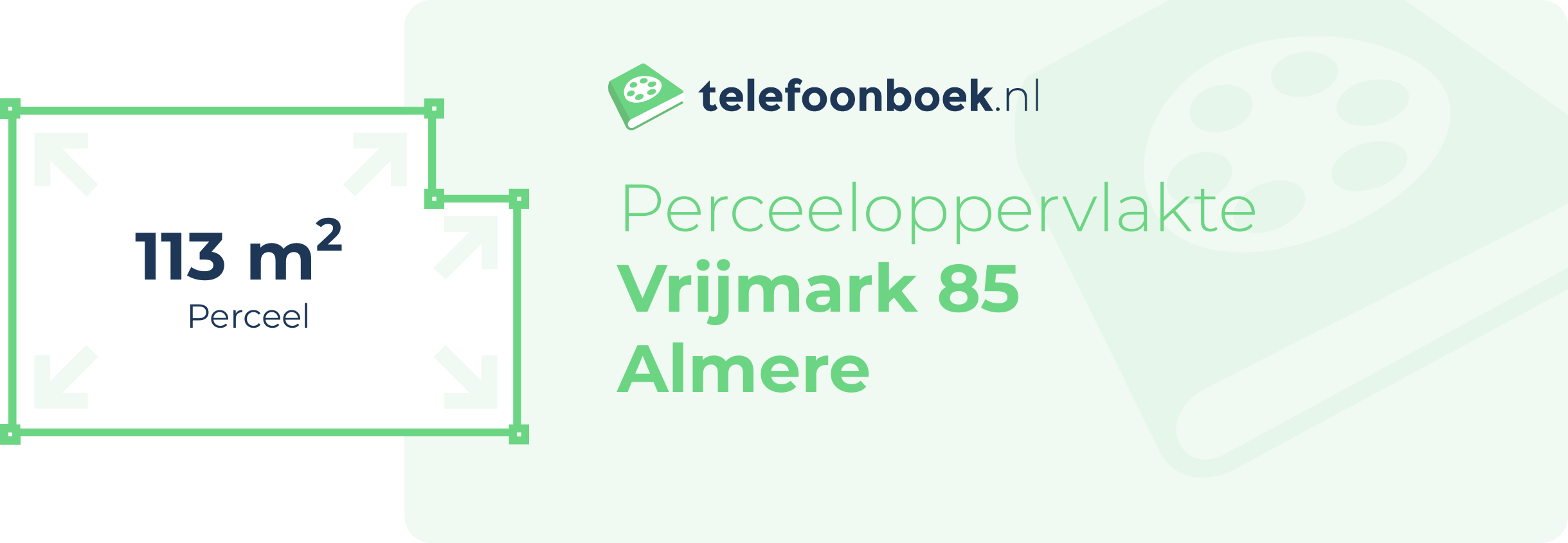 Perceeloppervlakte Vrijmark 85 Almere