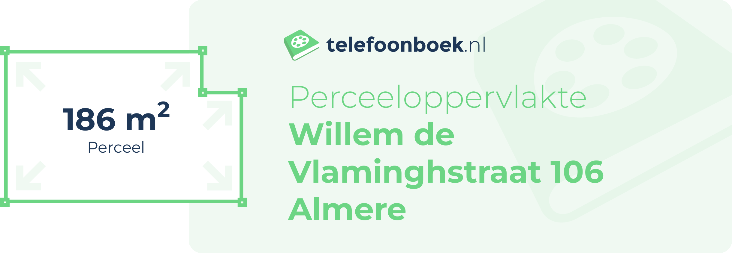 Perceeloppervlakte Willem De Vlaminghstraat 106 Almere