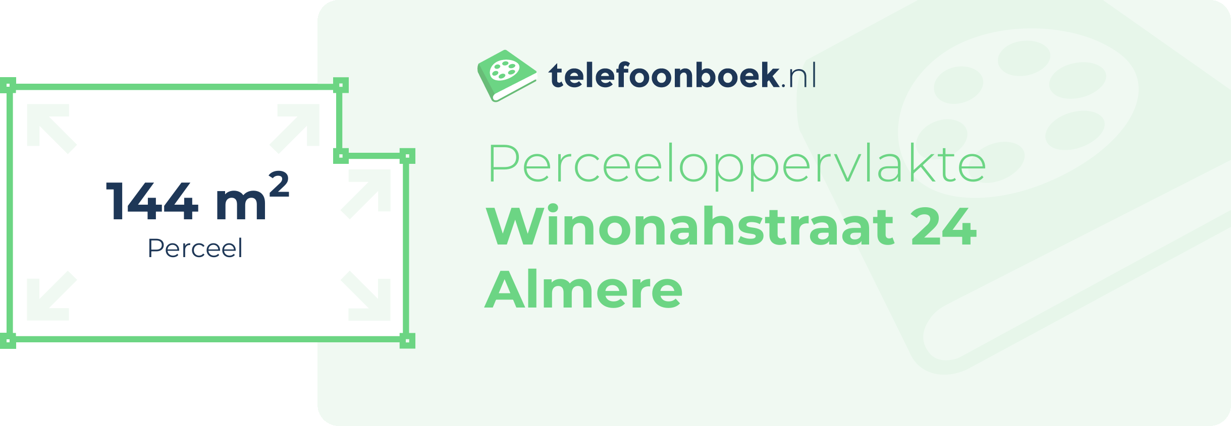 Perceeloppervlakte Winonahstraat 24 Almere