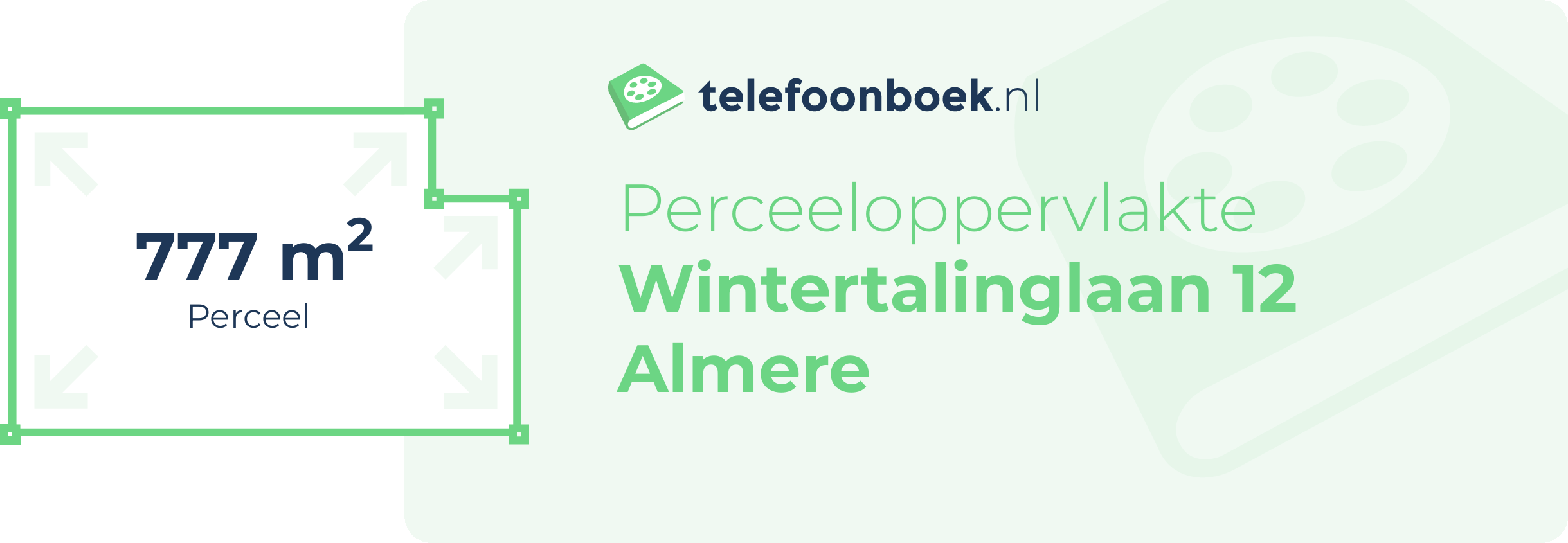 Perceeloppervlakte Wintertalinglaan 12 Almere