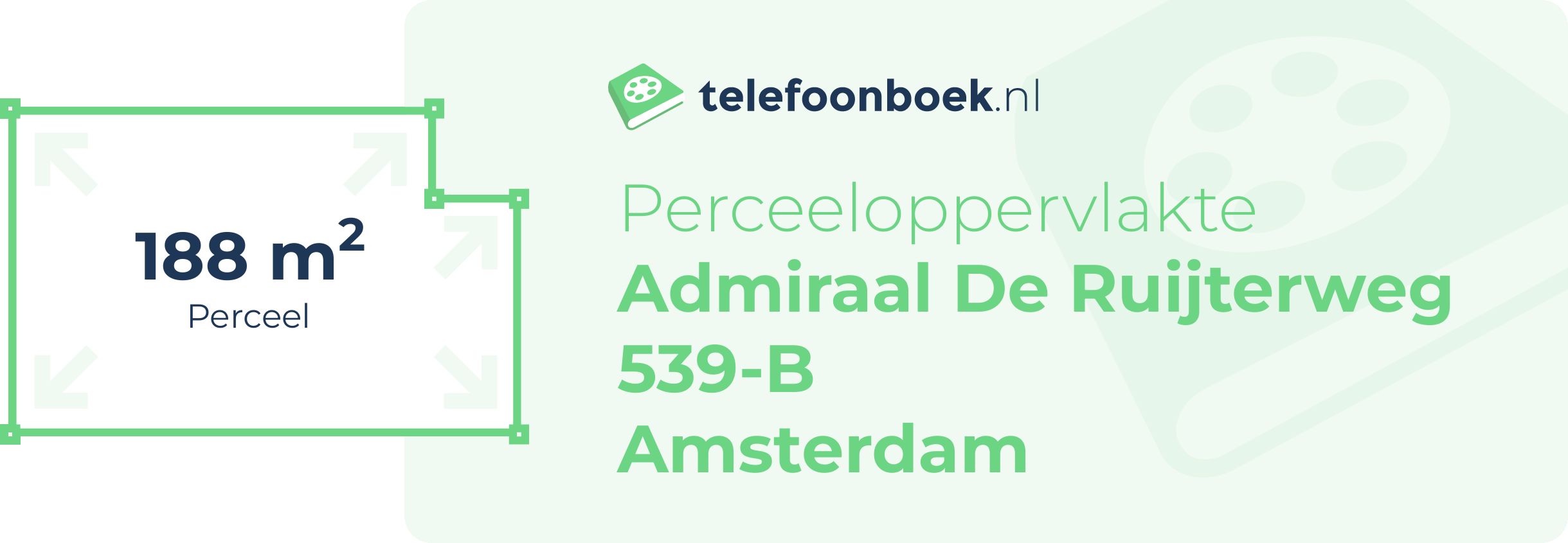 Perceeloppervlakte Admiraal De Ruijterweg 539-B Amsterdam