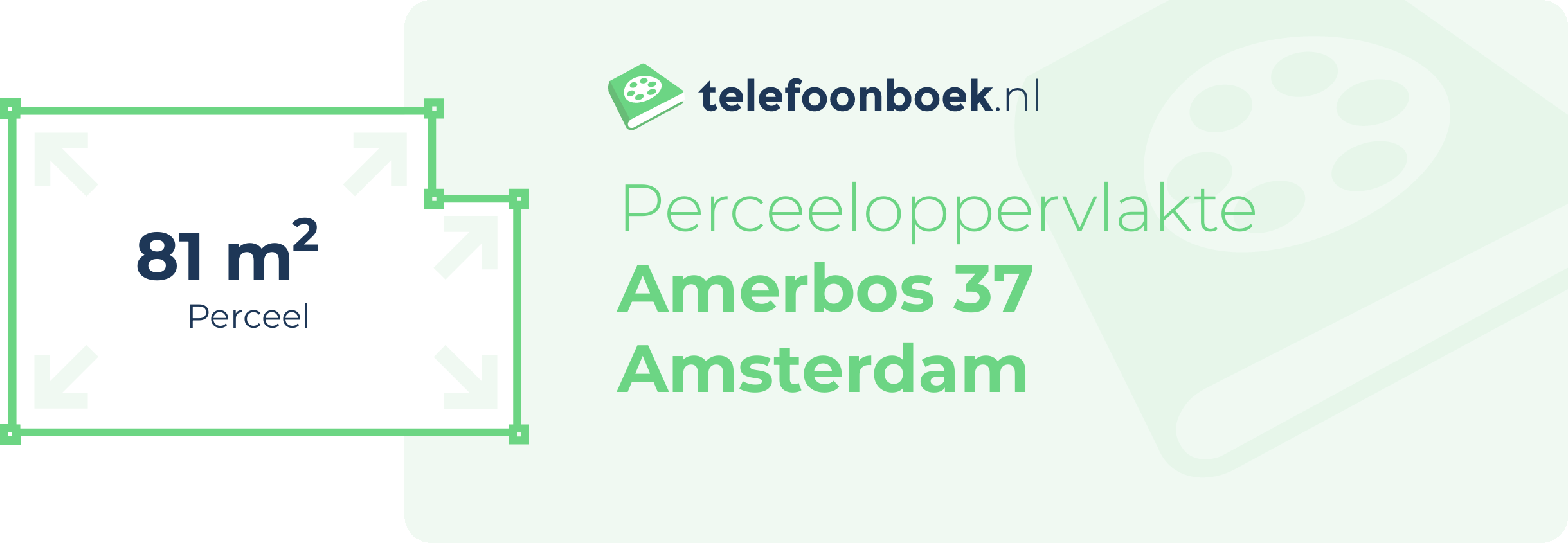 Perceeloppervlakte Amerbos 37 Amsterdam