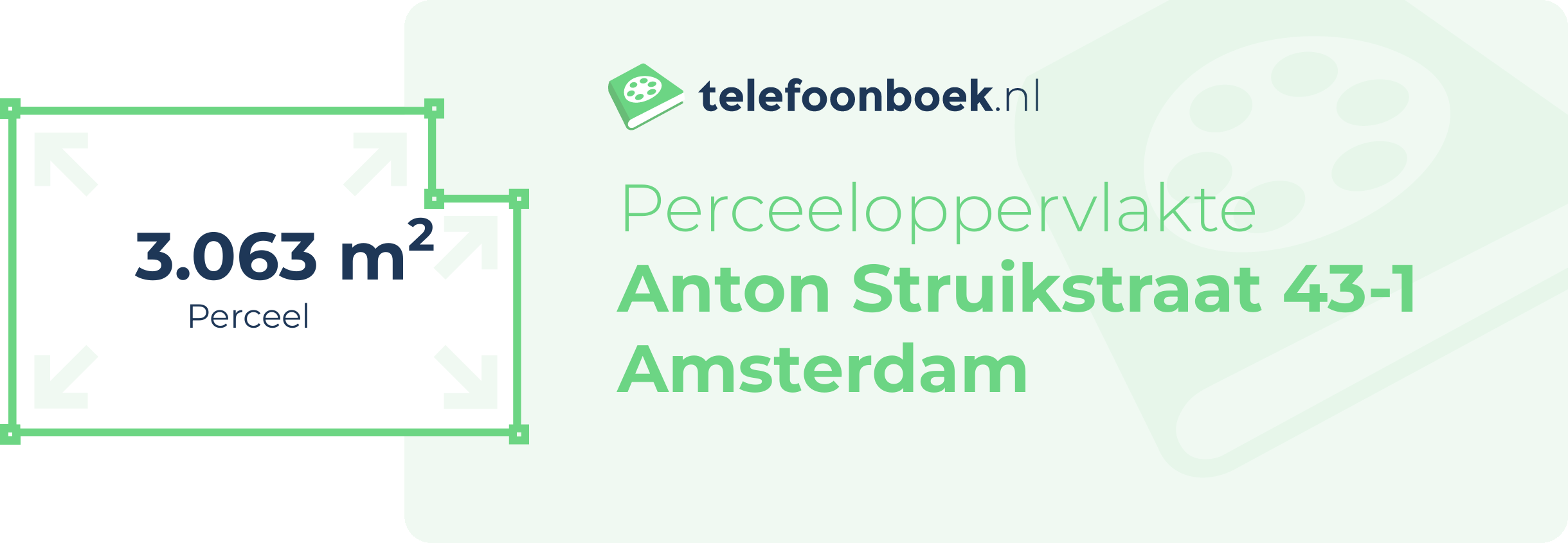 Perceeloppervlakte Anton Struikstraat 43-1 Amsterdam