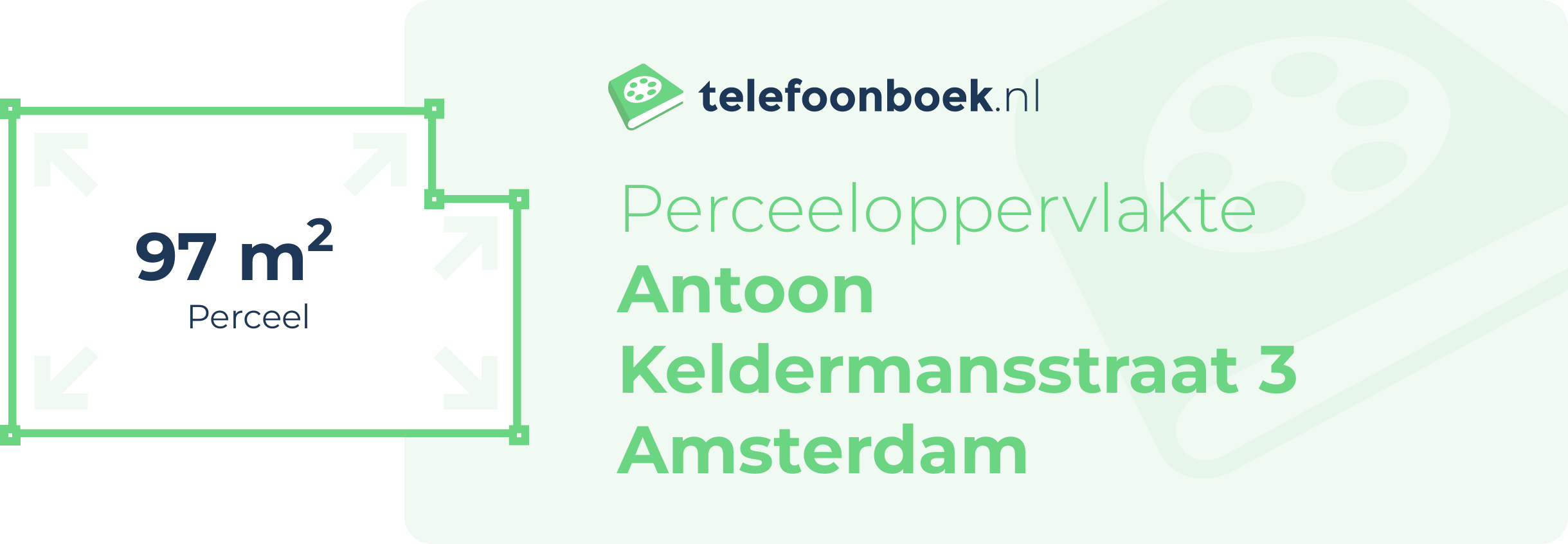 Perceeloppervlakte Antoon Keldermansstraat 3 Amsterdam