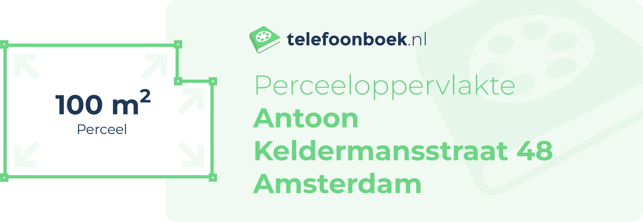 Perceeloppervlakte Antoon Keldermansstraat 48 Amsterdam
