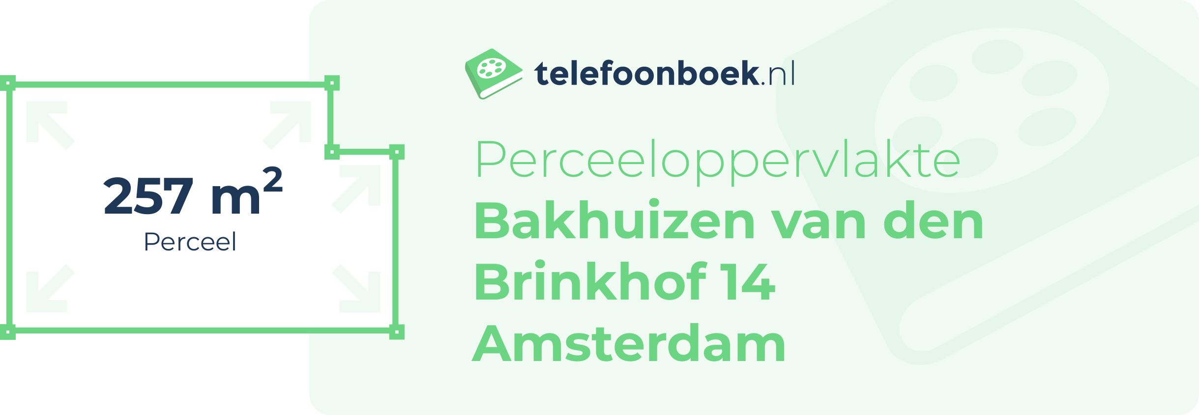 Perceeloppervlakte Bakhuizen Van Den Brinkhof 14 Amsterdam