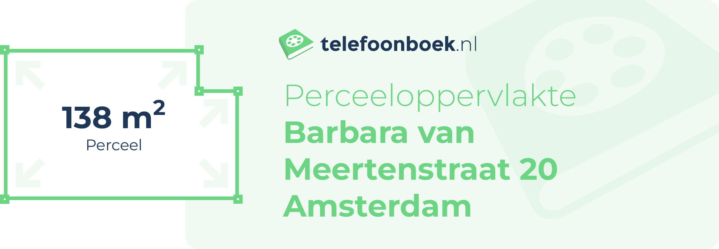 Perceeloppervlakte Barbara Van Meertenstraat 20 Amsterdam