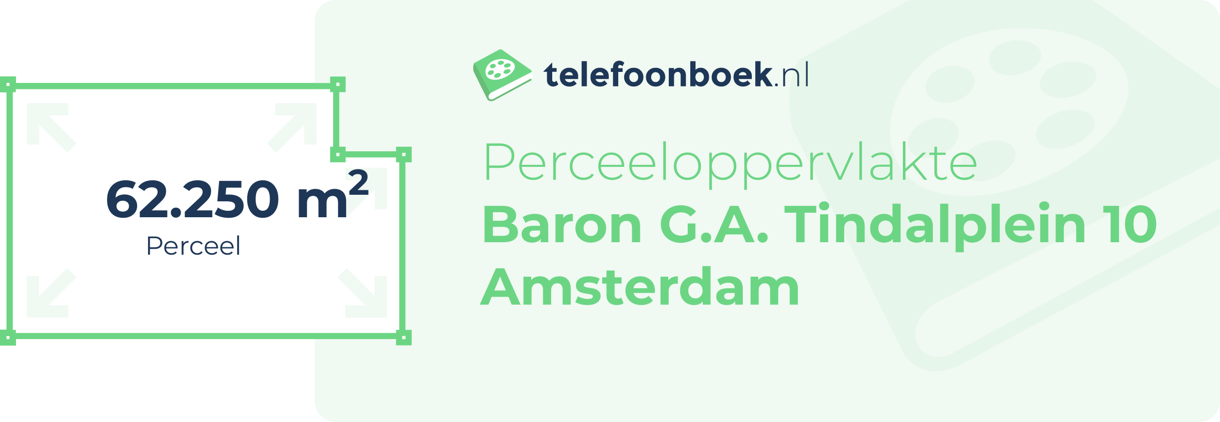 Perceeloppervlakte Baron G.A. Tindalplein 10 Amsterdam