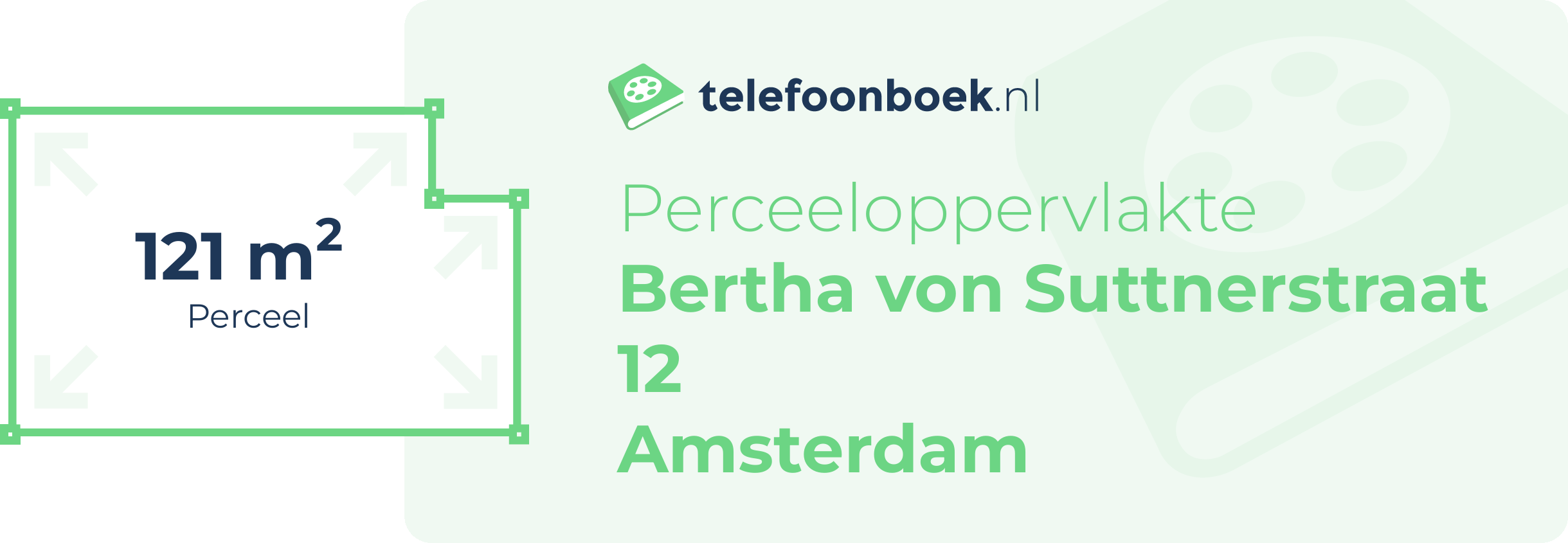 Perceeloppervlakte Bertha Von Suttnerstraat 12 Amsterdam