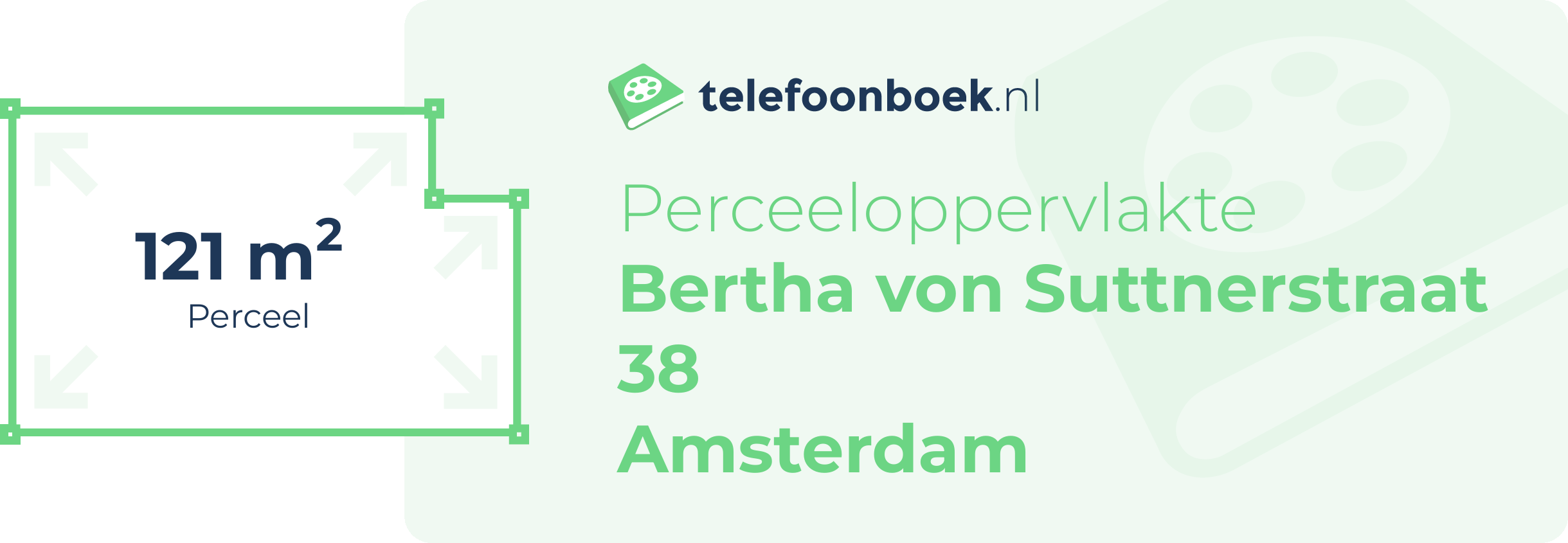 Perceeloppervlakte Bertha Von Suttnerstraat 38 Amsterdam