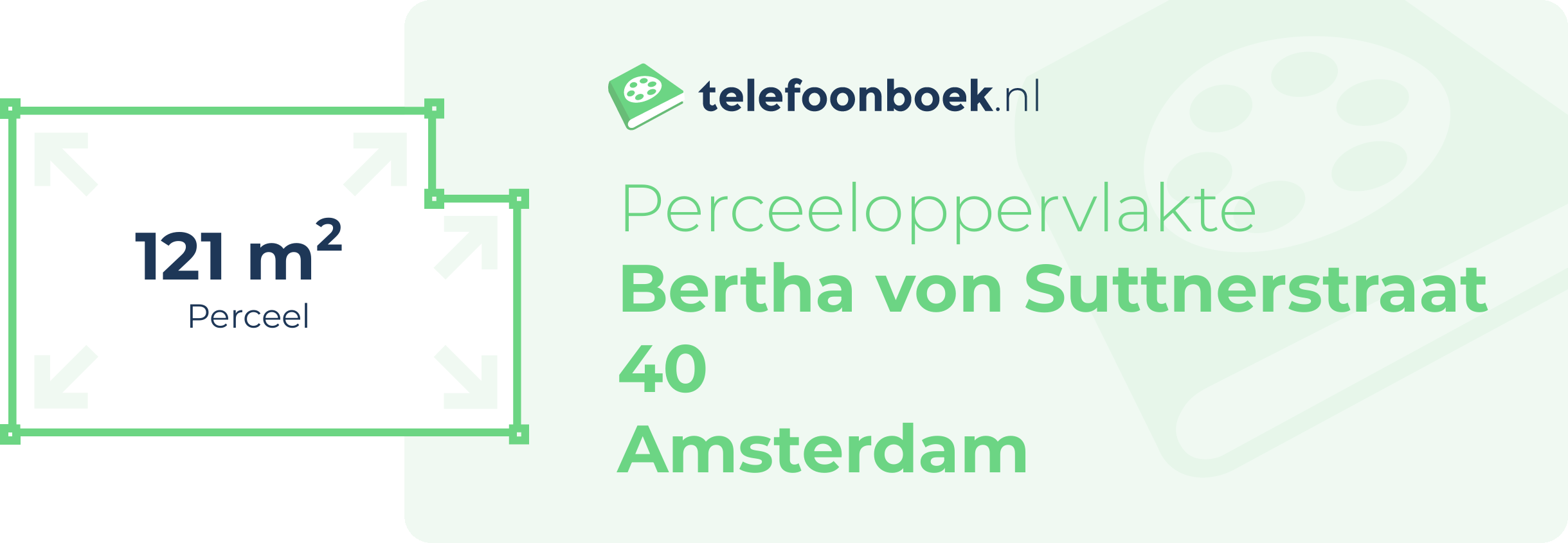 Perceeloppervlakte Bertha Von Suttnerstraat 40 Amsterdam