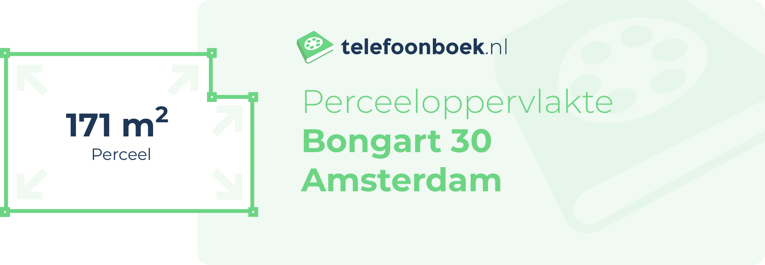 Perceeloppervlakte Bongart 30 Amsterdam