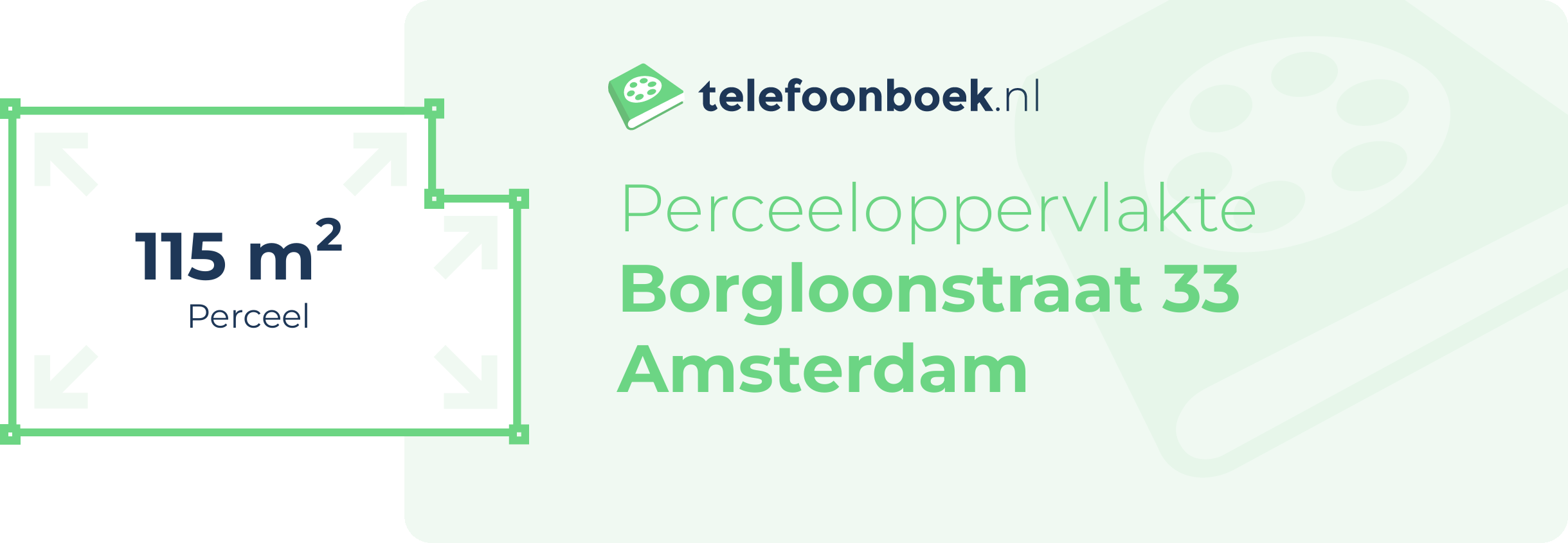 Perceeloppervlakte Borgloonstraat 33 Amsterdam