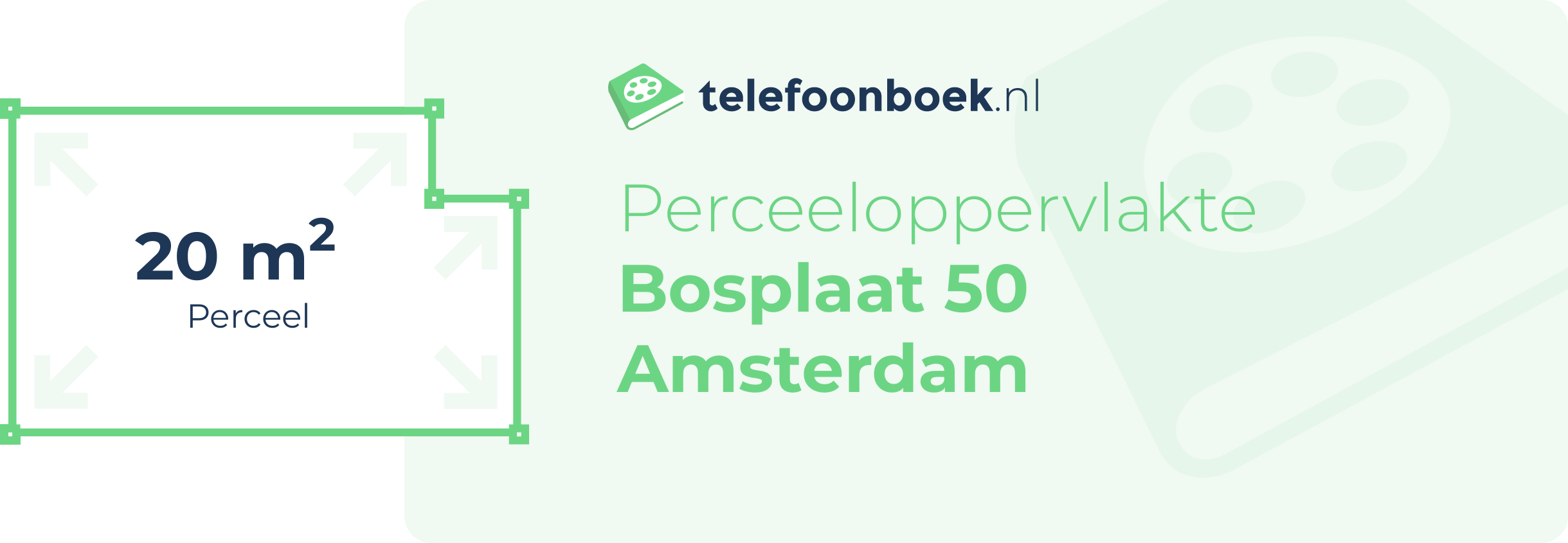 Perceeloppervlakte Bosplaat 50 Amsterdam