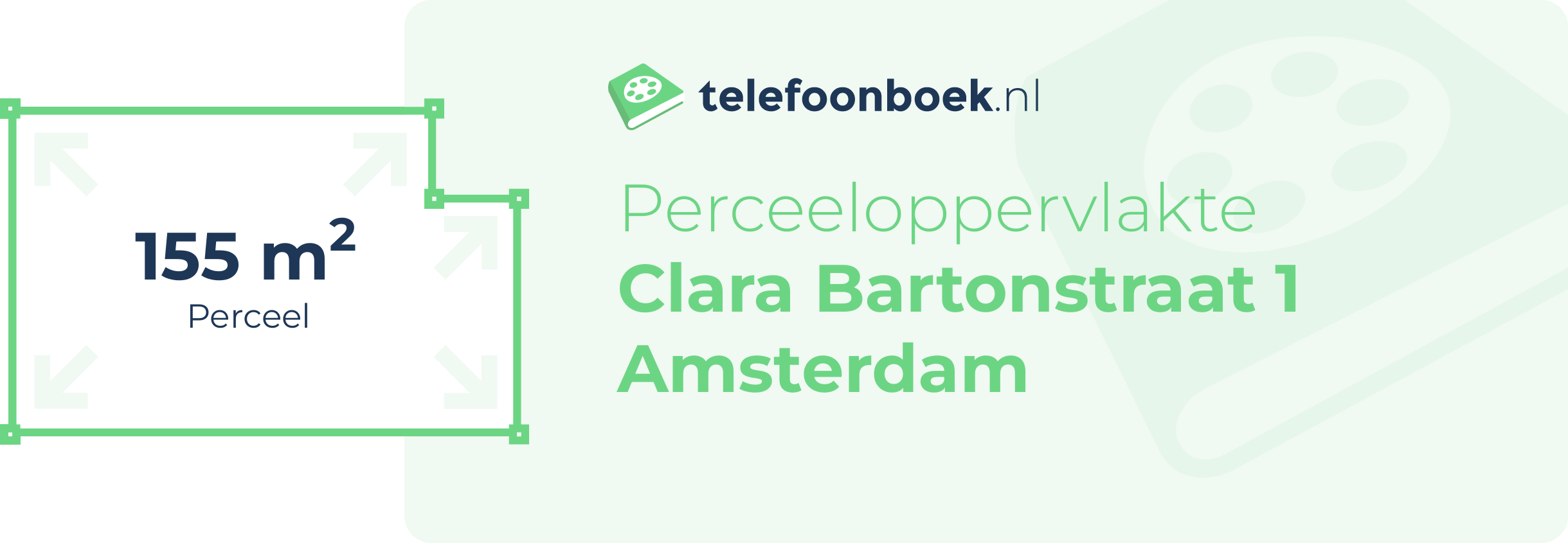 Perceeloppervlakte Clara Bartonstraat 1 Amsterdam