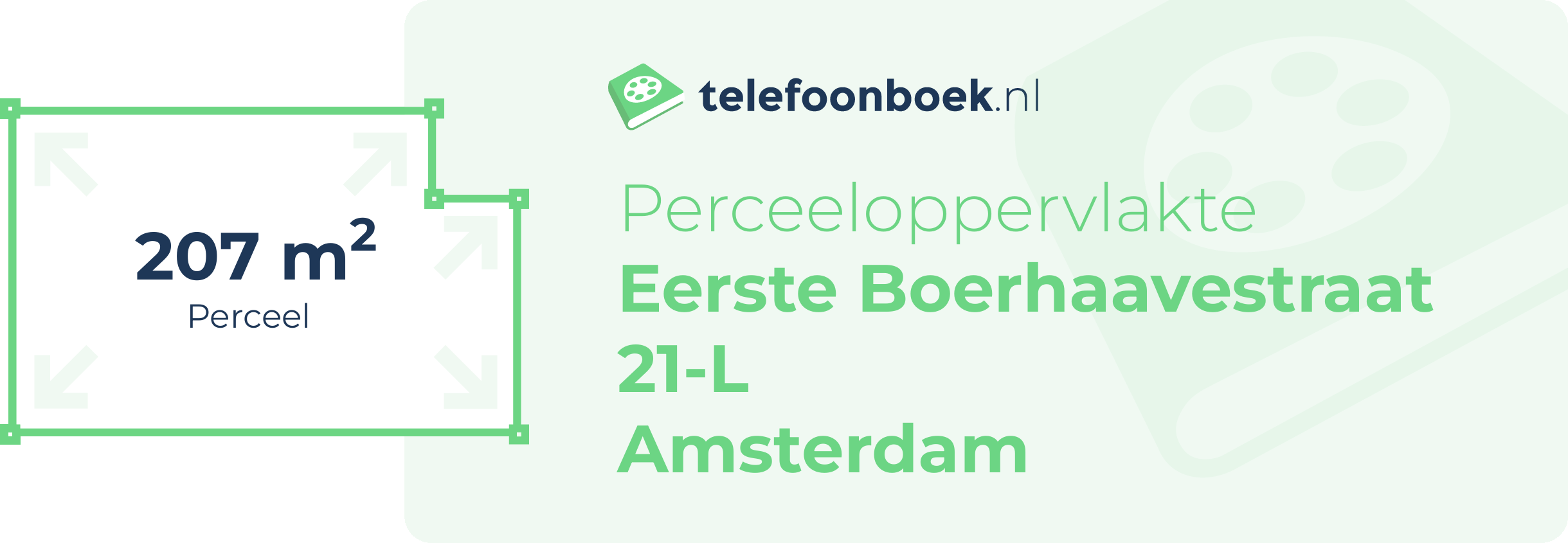 Perceeloppervlakte Eerste Boerhaavestraat 21-L Amsterdam