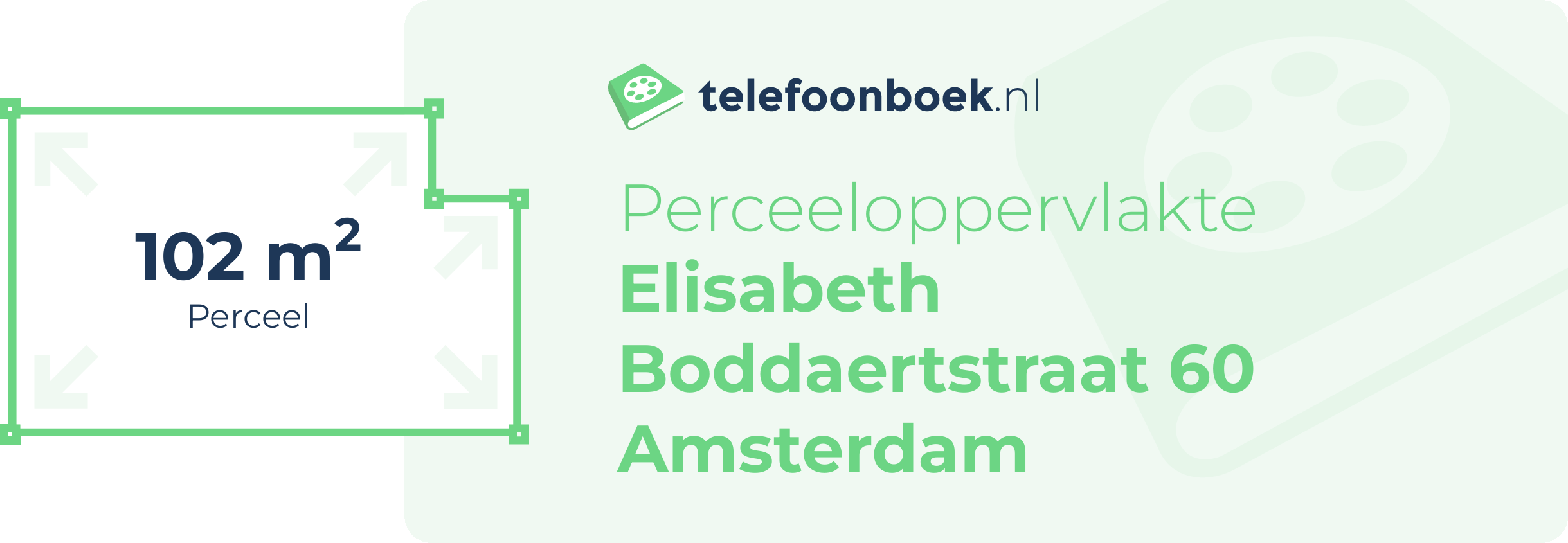 Perceeloppervlakte Elisabeth Boddaertstraat 60 Amsterdam