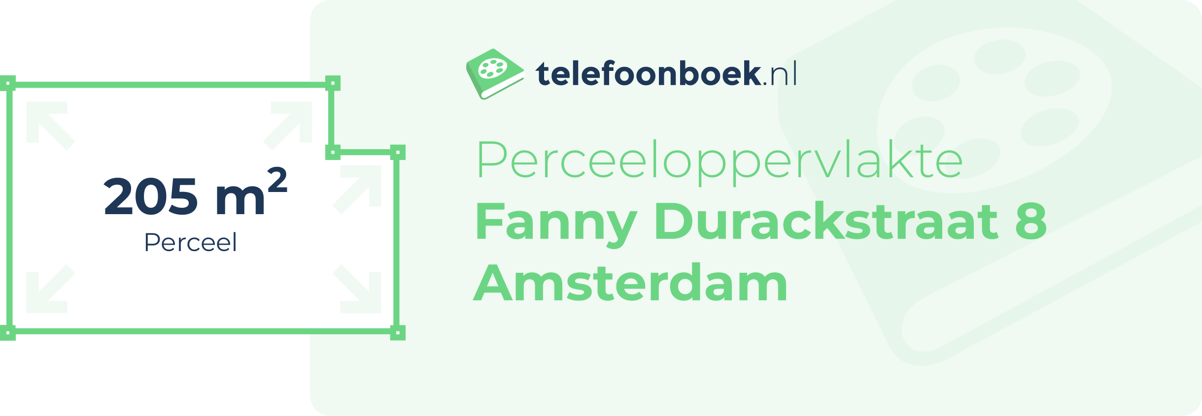 Perceeloppervlakte Fanny Durackstraat 8 Amsterdam