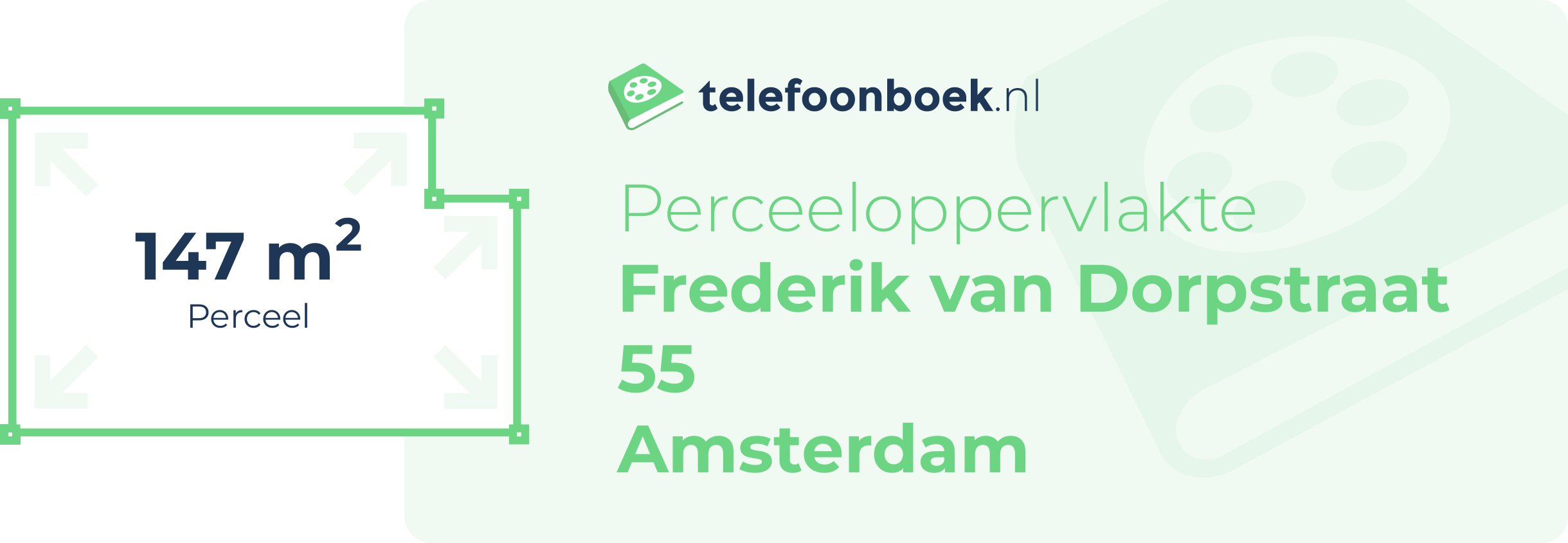 Perceeloppervlakte Frederik Van Dorpstraat 55 Amsterdam